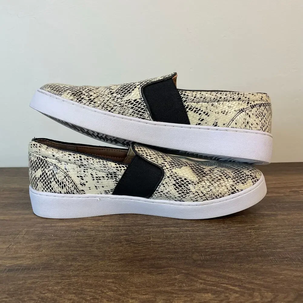 Vionic Demetra Slip On Sneakers Womens 9 Snake Print Comfort Orthopedic Shoes
